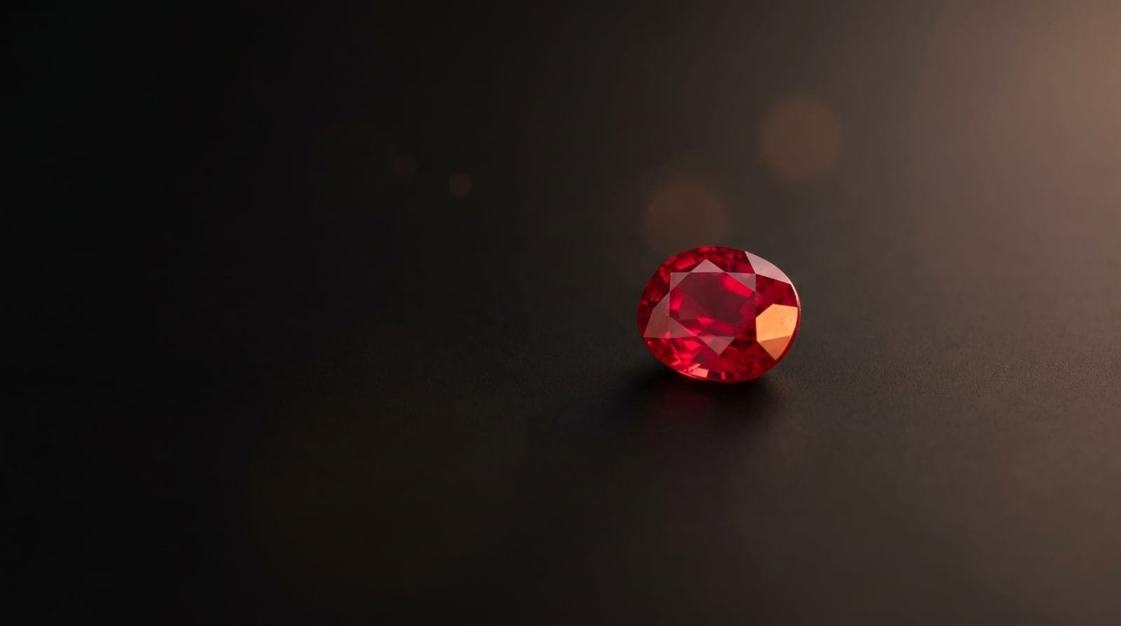 Close-up of pigeon blood ruby displaying vivid red saturation under gemological lighting, Myanmar Mogok origin