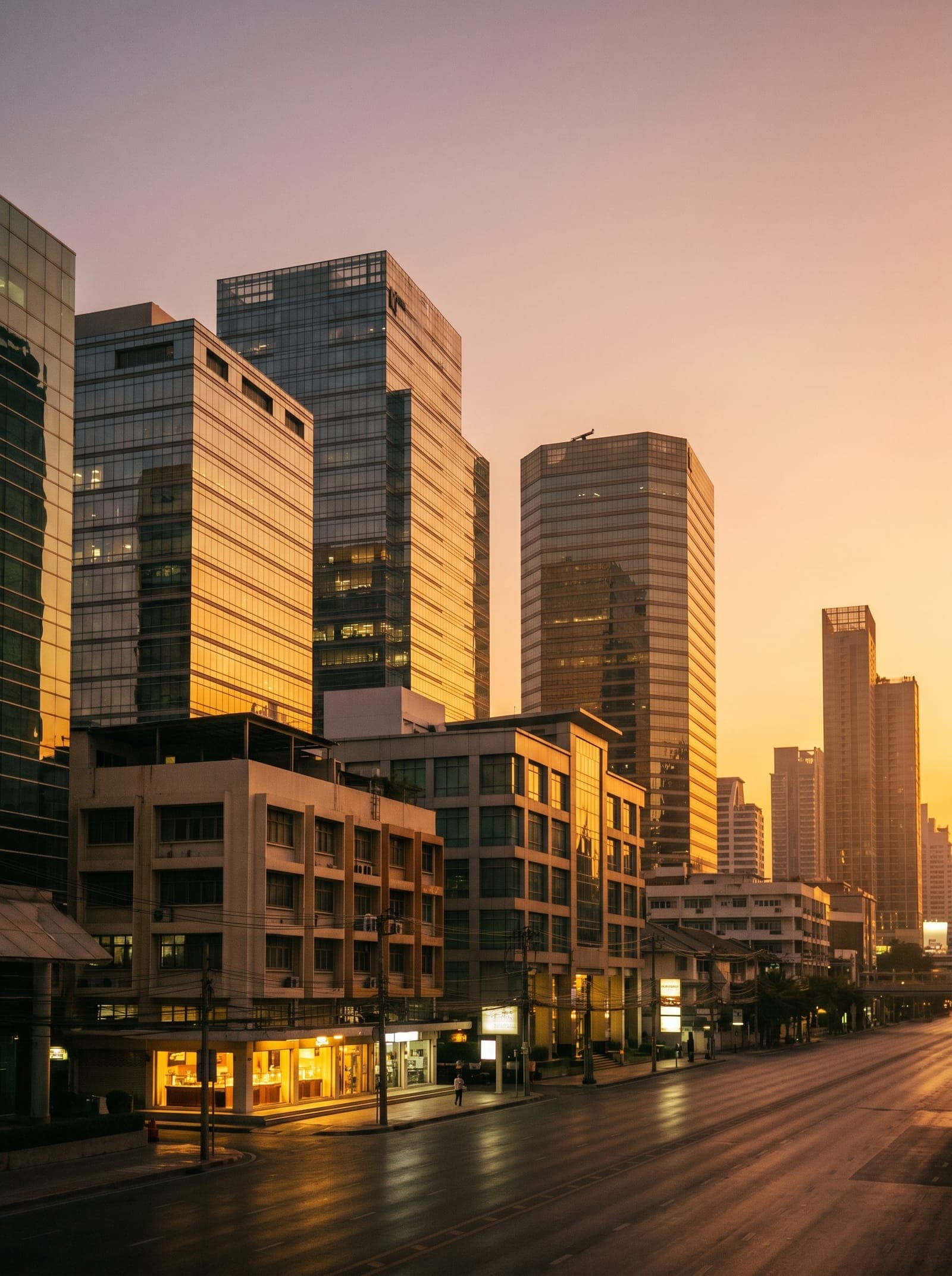 Bangkok skyline at night, the world's gemstone cutting capital and heart of Thailand's colored-stone trade